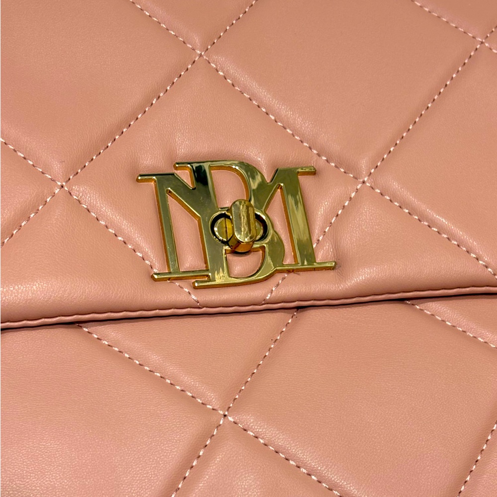 Badgley Mischka Pink Quilted Crossbody Bag (NWT) - Picture 3 of 6